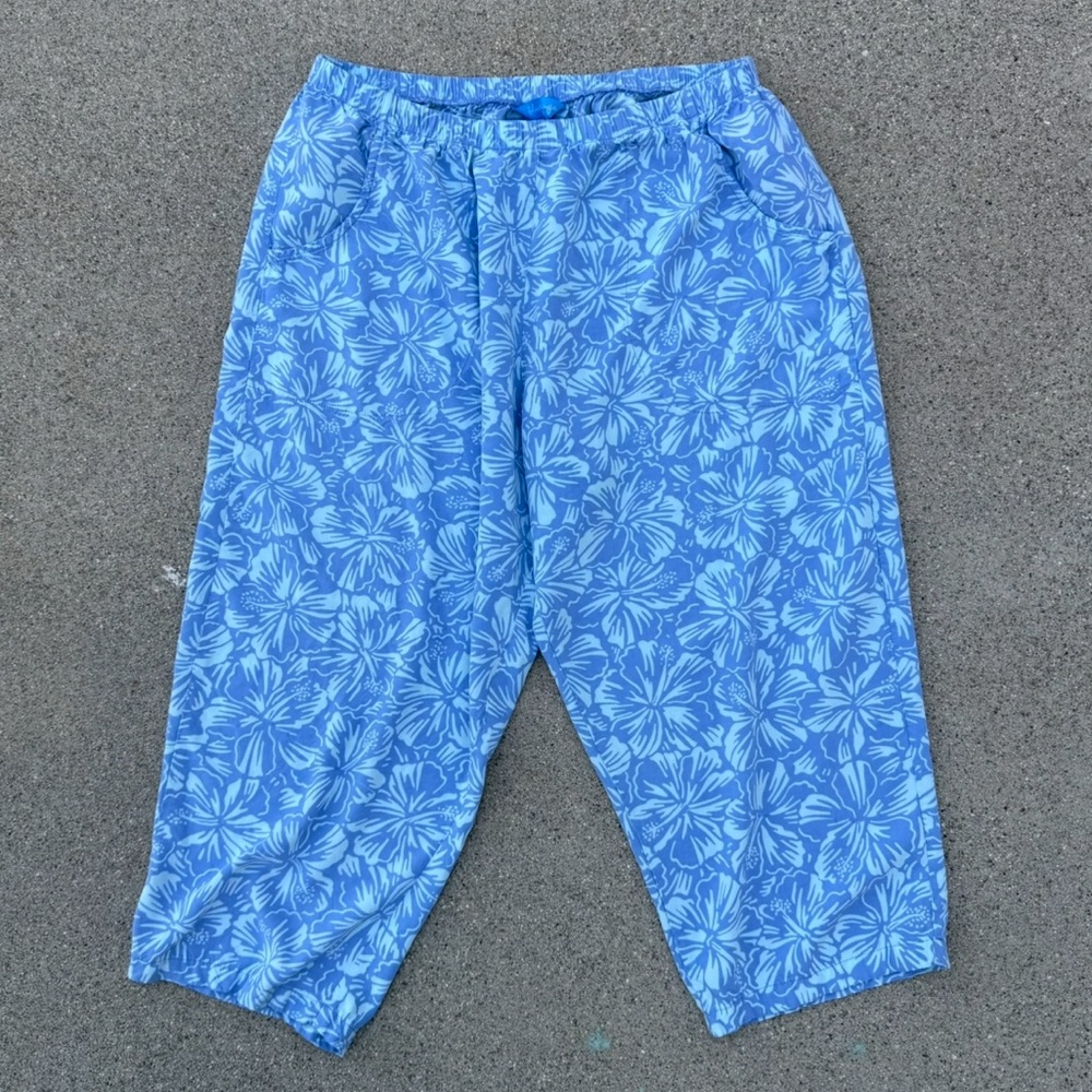 Blueginger Floral Pants hibiscus size XL preloved great condition lightweight
